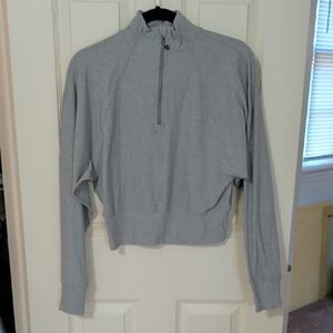 Lululemon Athletica Light Gray Quarter-Zip Sweatshirt